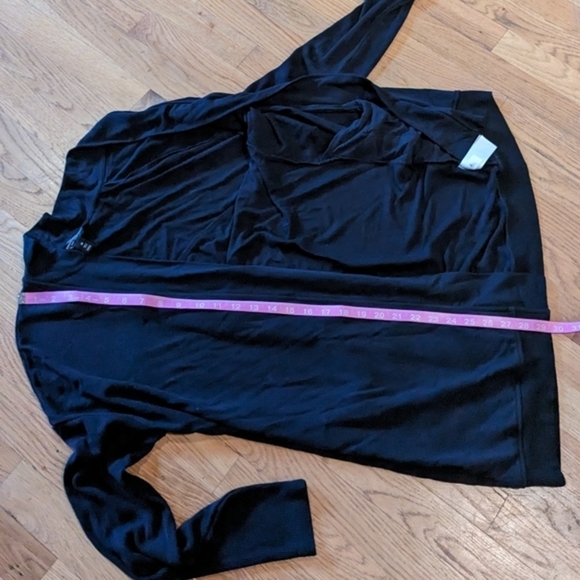 Banana Republic Baby Terry Medium Black‎ Open Front Cardigan w/ Pockets - Picture 8 of 10